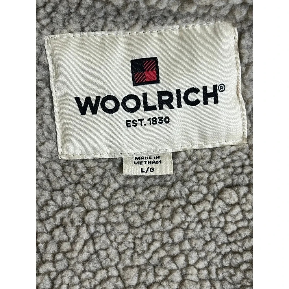 Woolrich Brown Canvas Sherpa‎ Lined Chore Rancher Barn Coat Mens Large